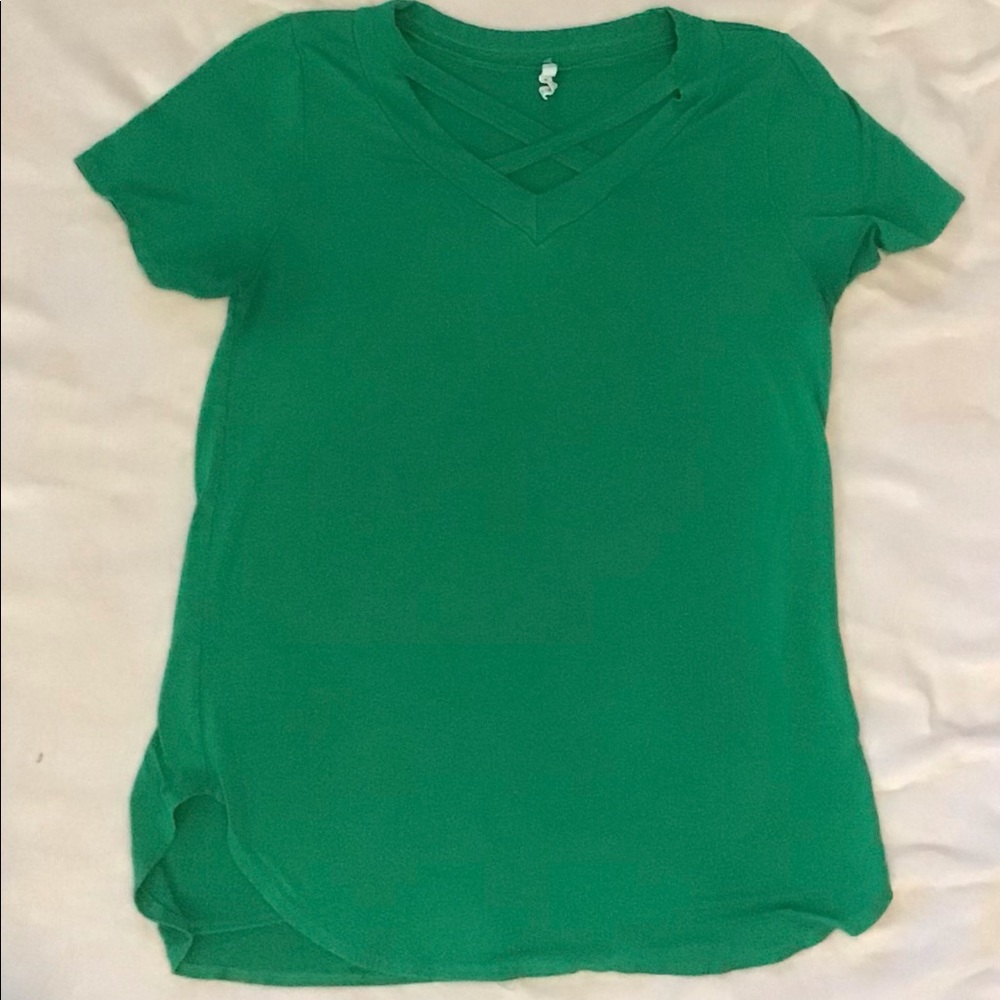 Short Sleeve Green Top